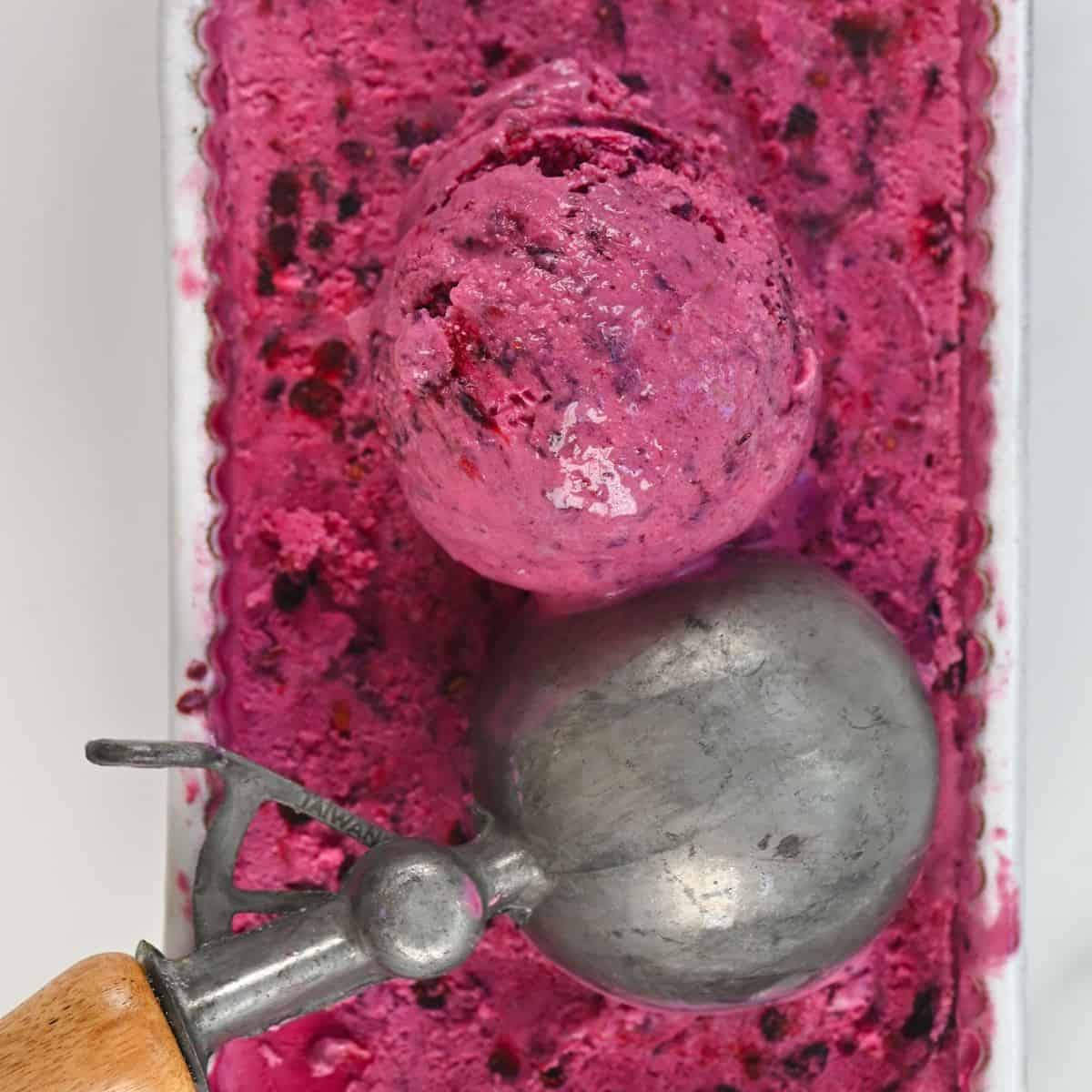 Healthier Twist: Gluten-Free Lavender Blackberry Yogurt Ice Cream